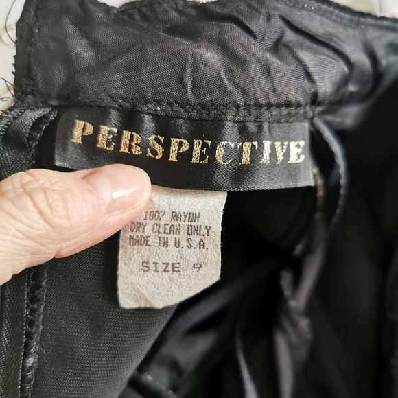 Vintage Perspective Black Velvet Dress Size 9 - Picture 5 of 8